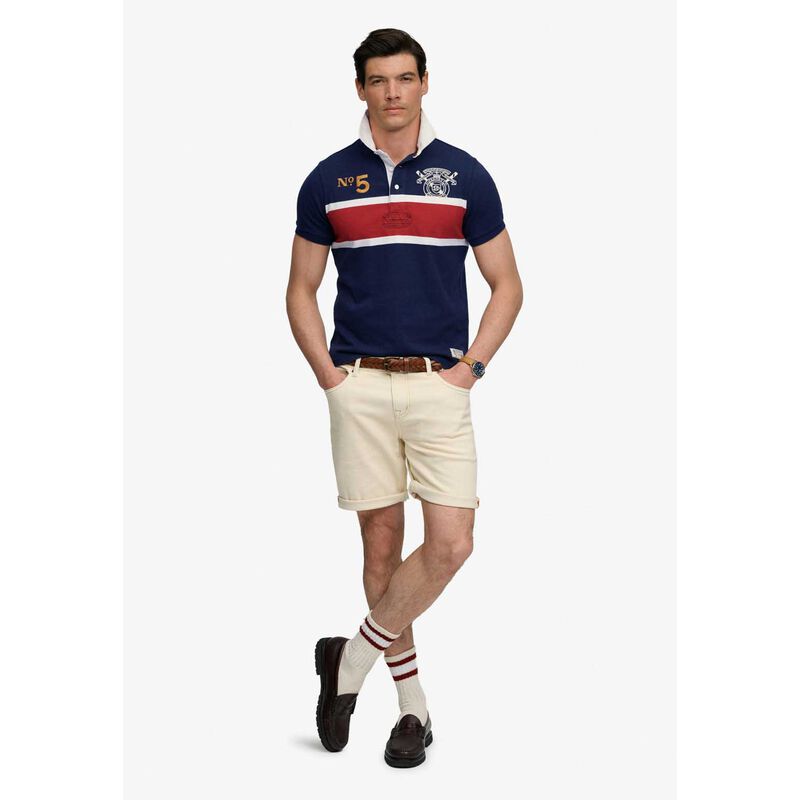 Superdry Double Emblem Jersey Short Sleeve Rugby image number 3